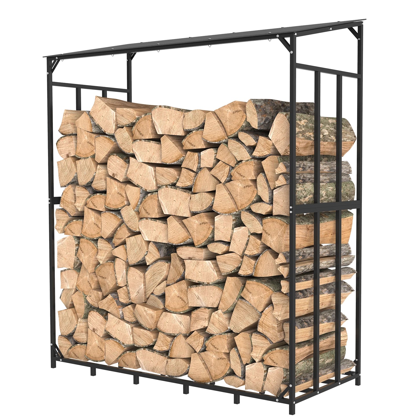 Heavy Duty Outdoor Firewood Storage Rack Log Holder With Cover