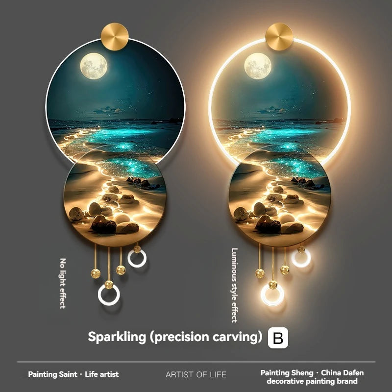JIAYOOR Wave Entrance LED Decorative Wall Mural Light