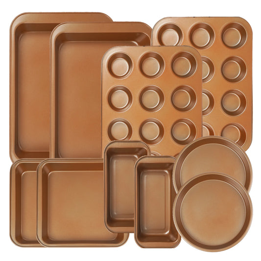 KOOMADE Nonstick Carbon Steel Bakeware Set for Baking