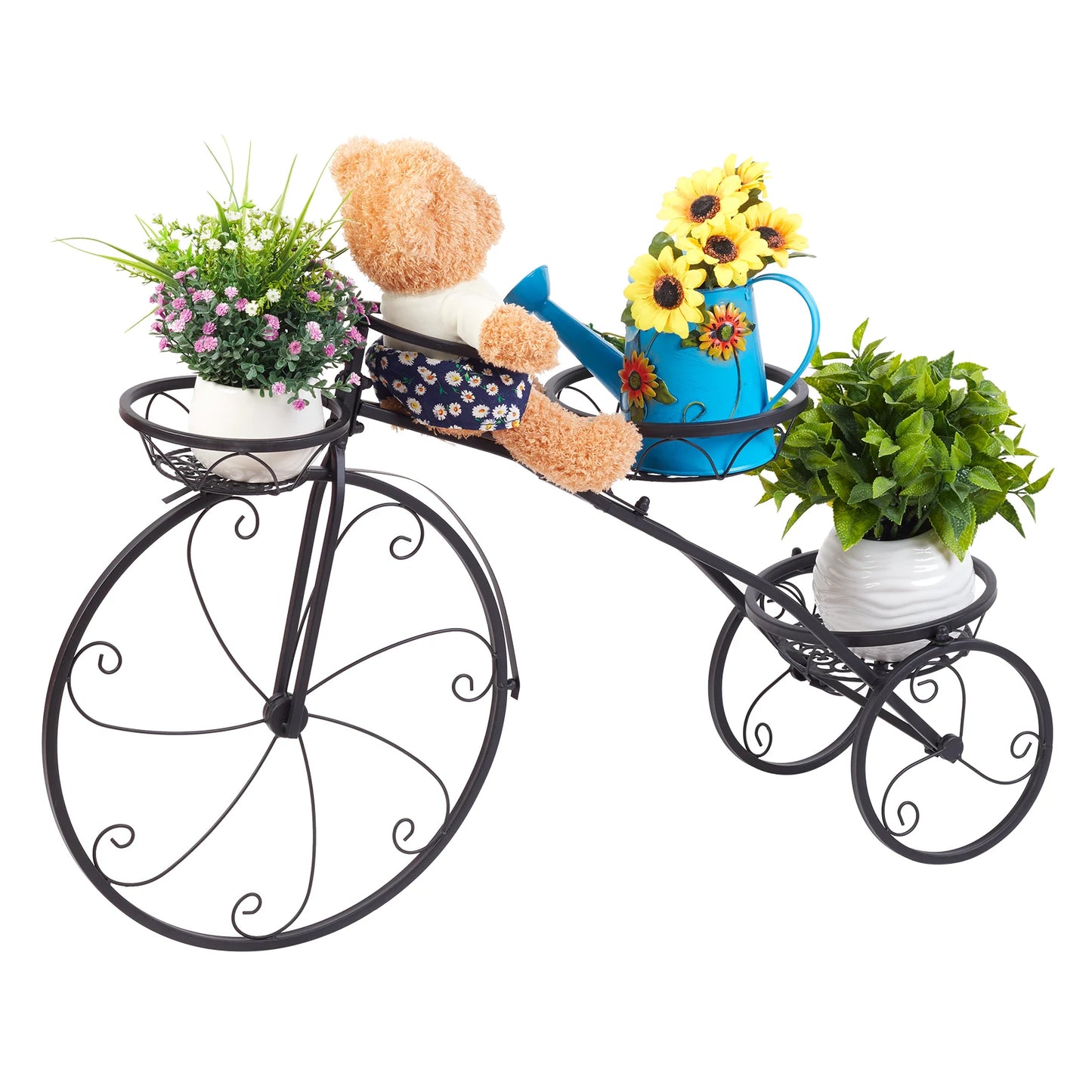 Wisfor Indoor 3 Tier Iron Garden Plant Stand Bicycle Shape