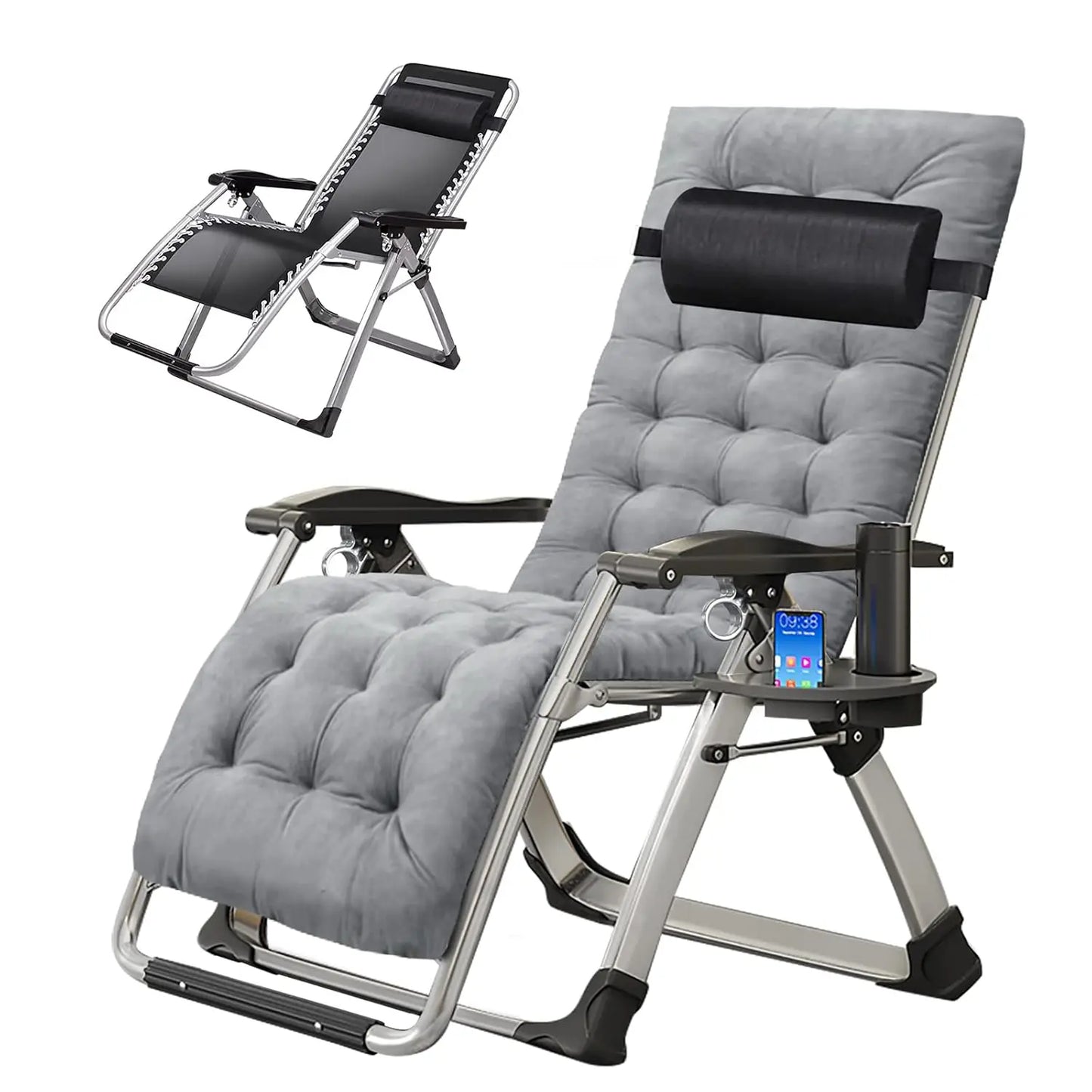 Zero Gravity Outdoor Folding Lounge Chair Premium Recliner Patio Chair