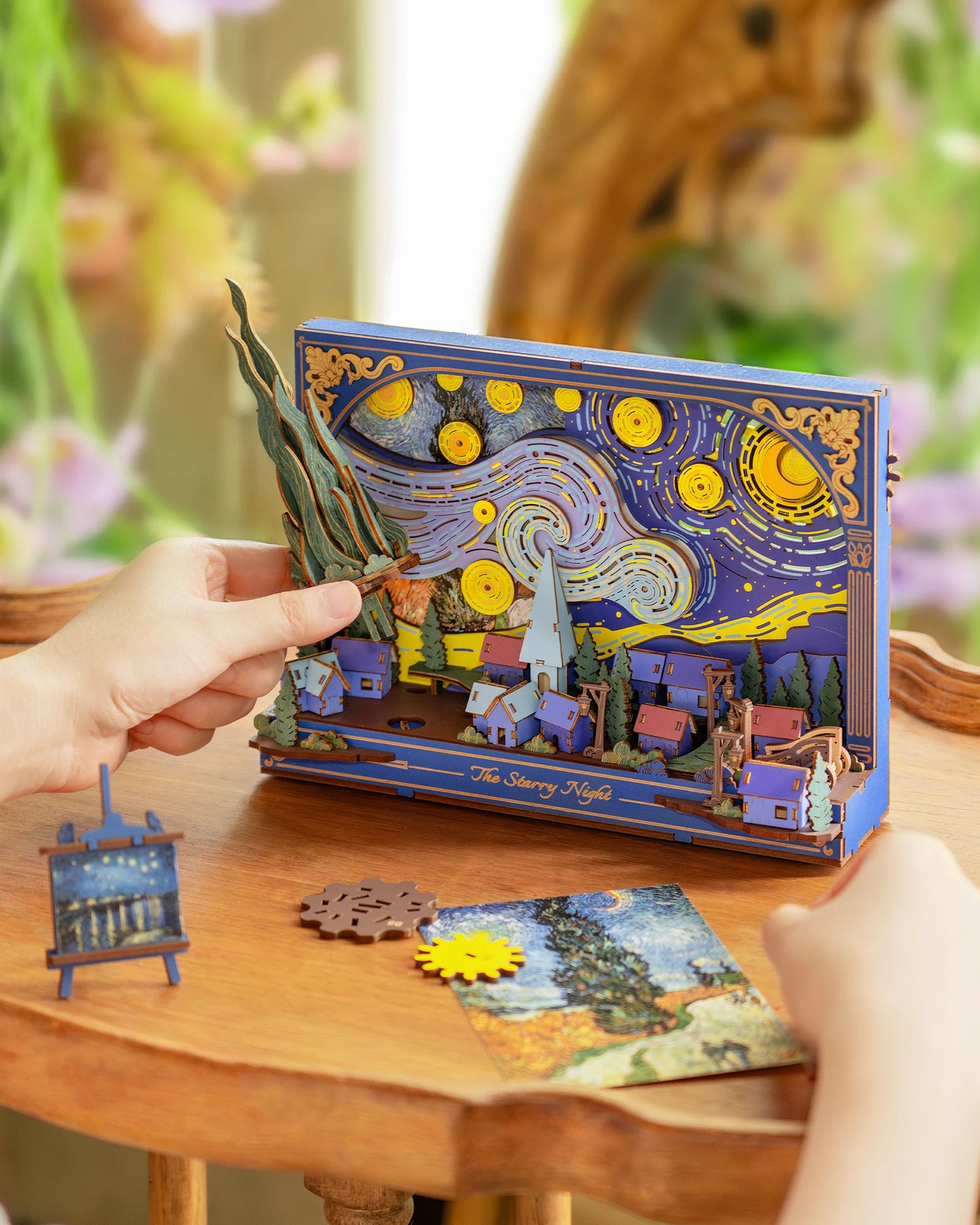 ROKR Starry Night 3D Puzzle Kit Vincent Van Gogh Artwork