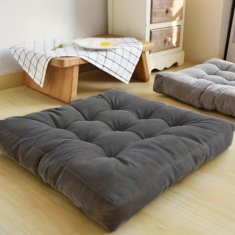 DIAMRI Corduroy Floor Cushion Thick Plush Yoga Meditation Pillow