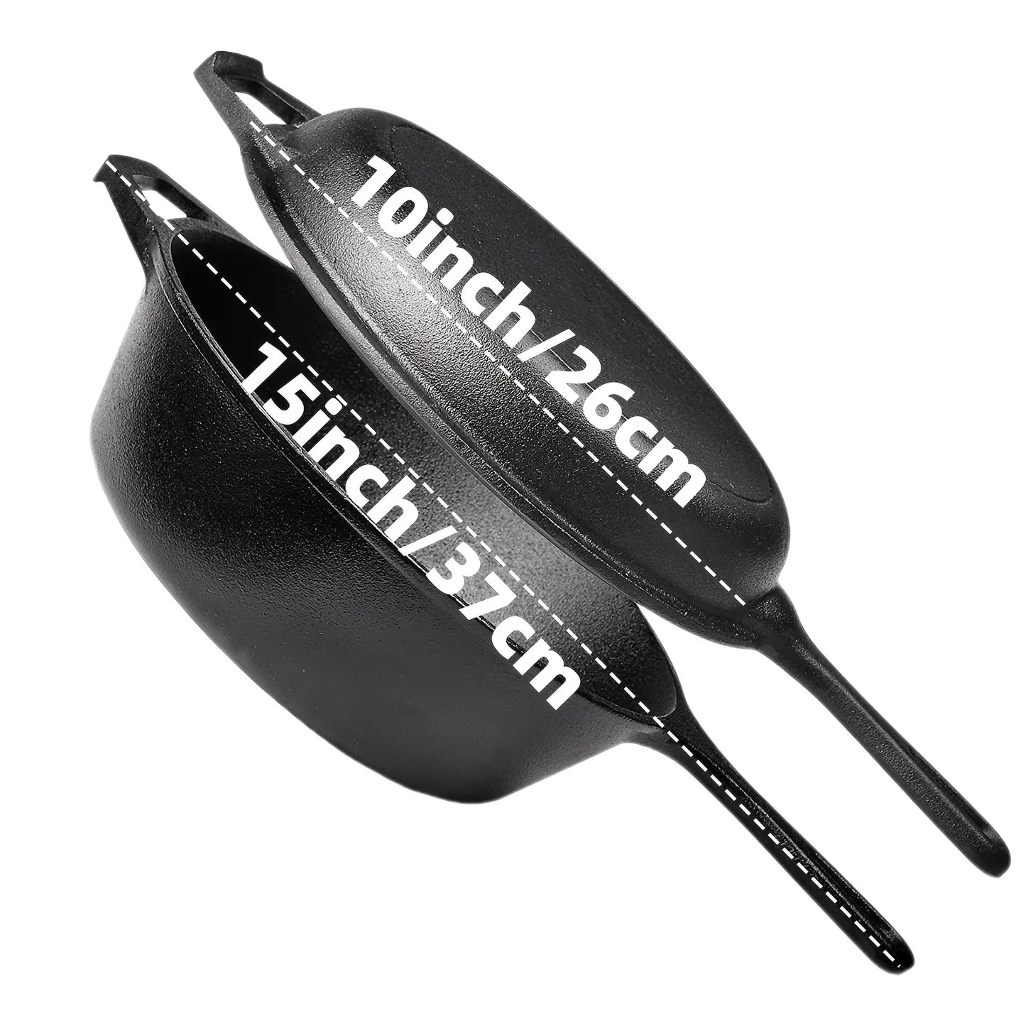 AEDG 3 Piece Cast Iron Skillet Set