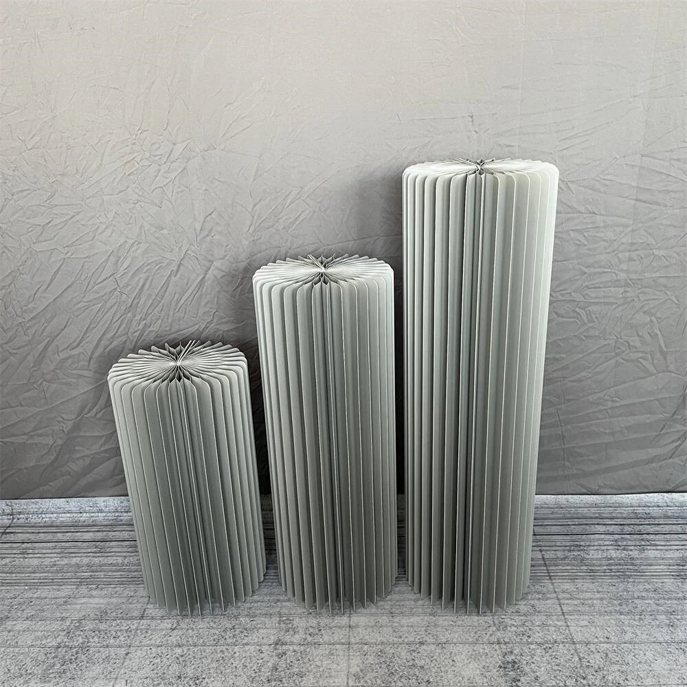 Cylindrical Paper Folding Wedding Flower Ornament Origami Decor For Shop Window