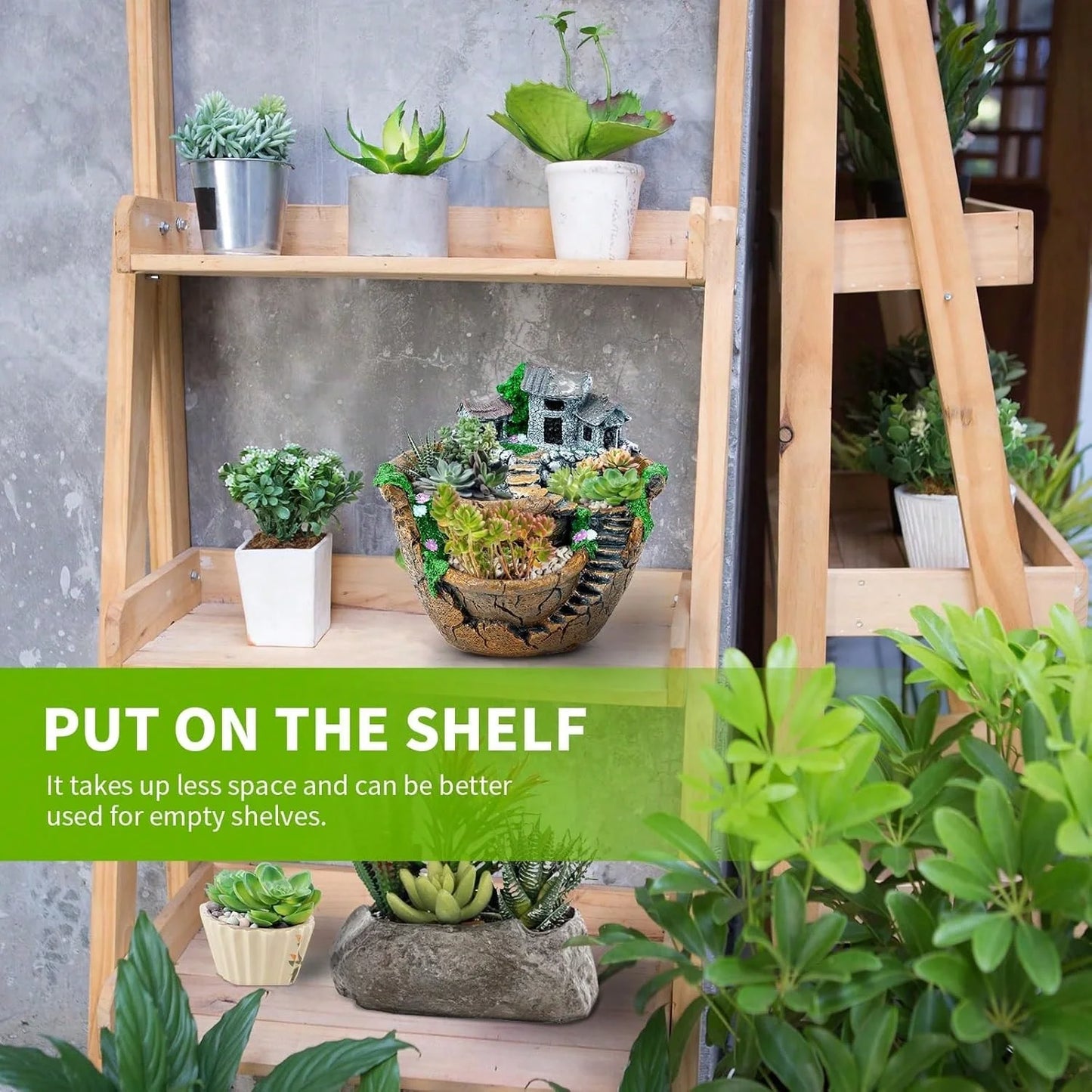 Fairy Garden Planter Pot for Tiny Succulents and Flowers