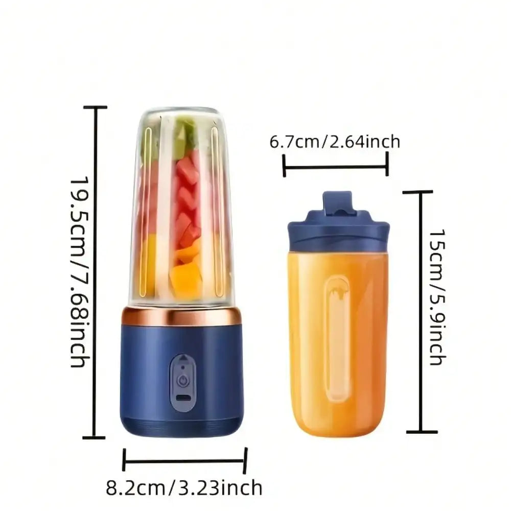 Portable USB Juicer Dual Cups Detachable Easy Clean Blender