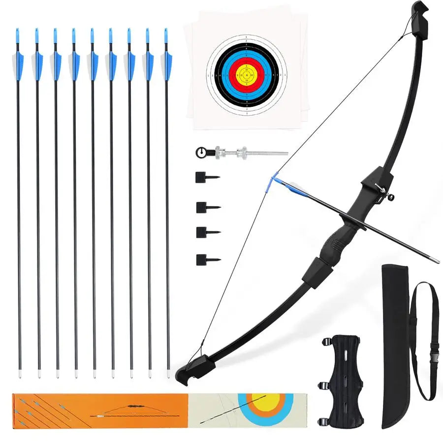 Youth Bow and Arrow Set for Kids Ambidextrous Recurve Archery