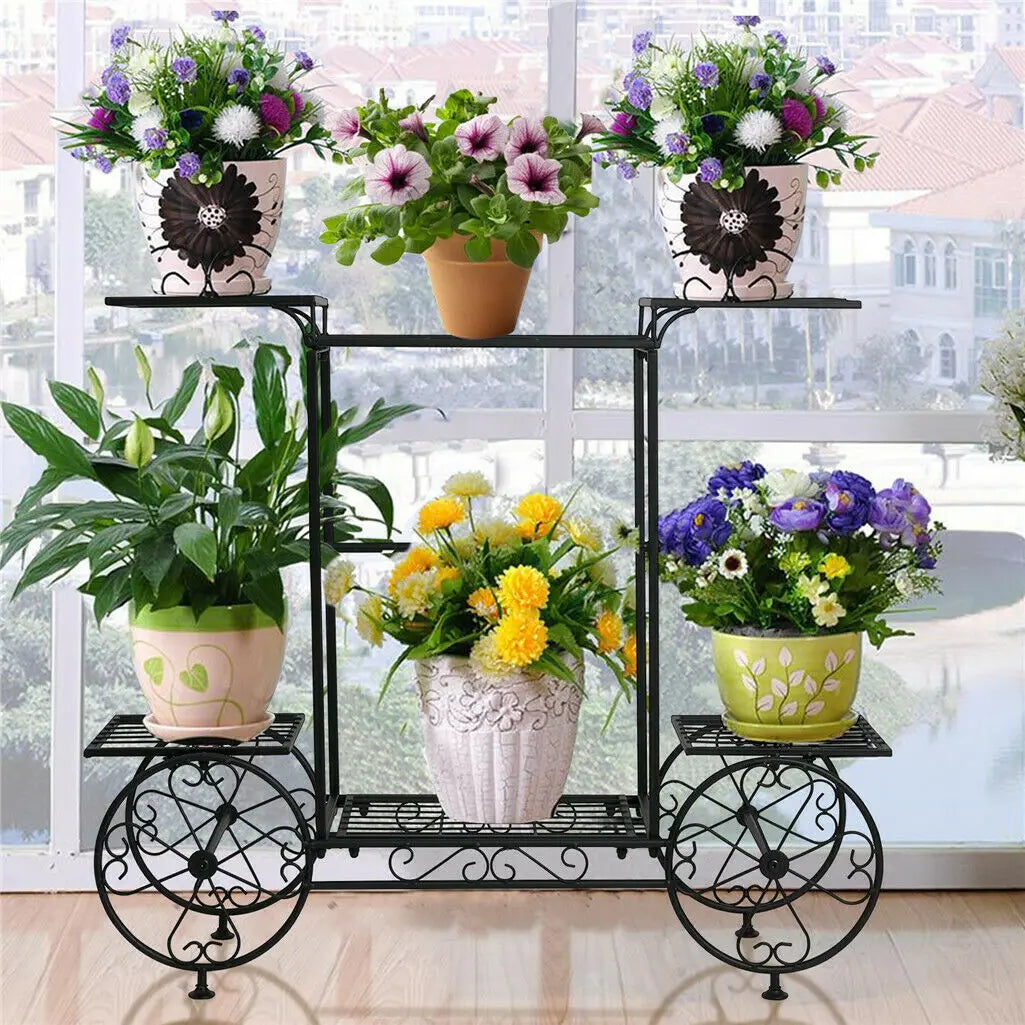 BINGOPAW Six Tier Metal Plant Stand Indoor Outdoor