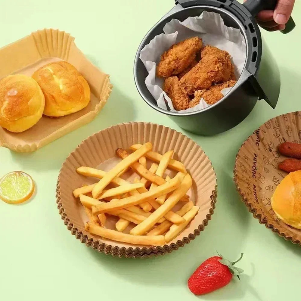 Disposable Air Fryer Paper Molds For Pastry And BBQ Nonstick Pad