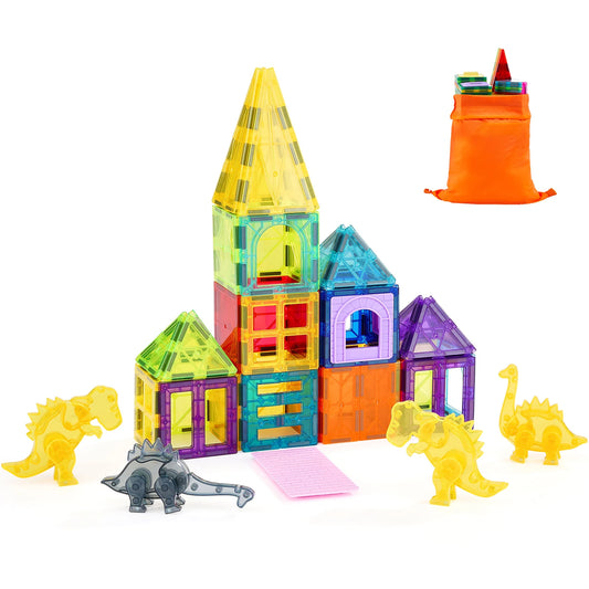 SucceBuy Magnetic Tiles Building Blocks For Kids STEM Educational Toys