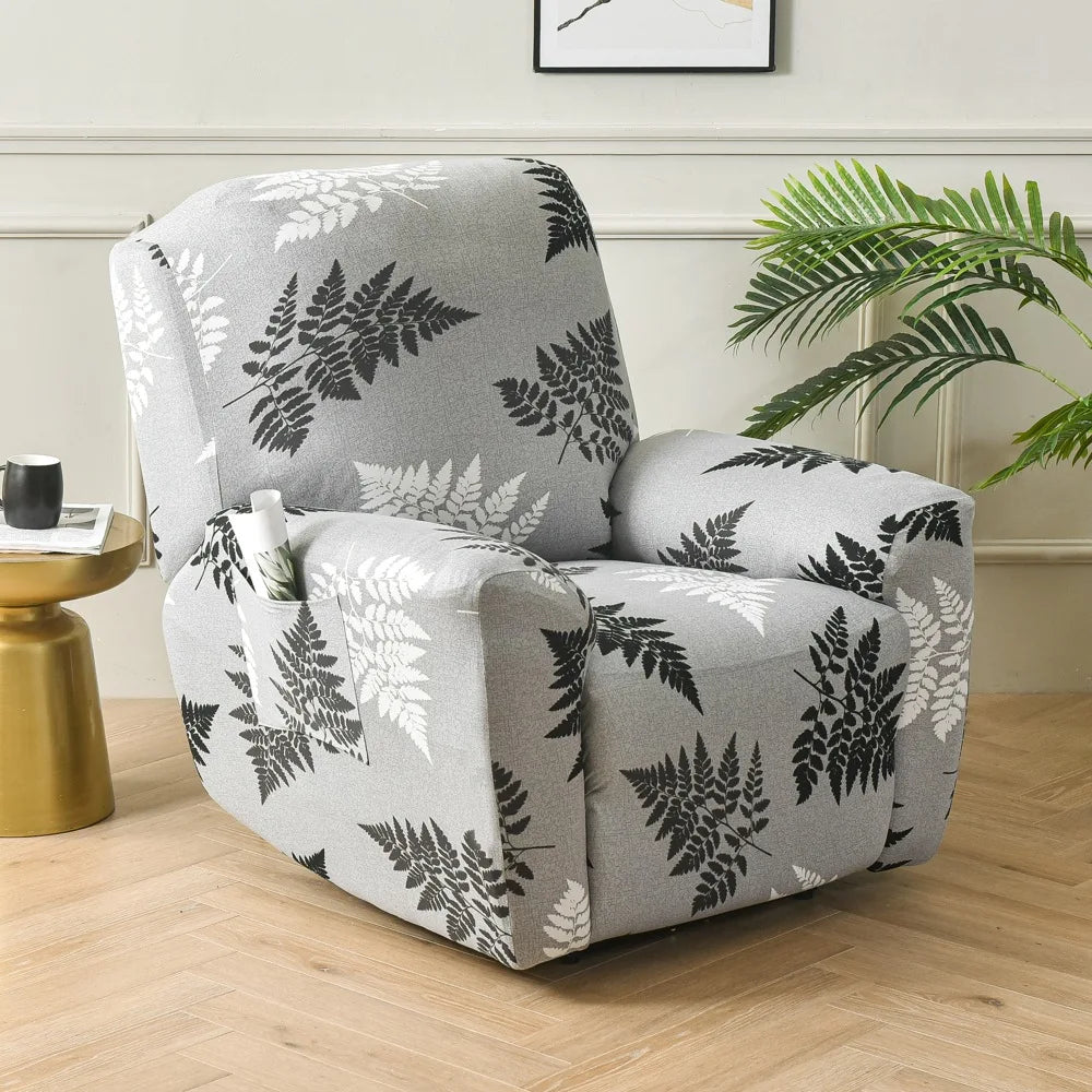 All-Inclusive Recliner Slipcover With Pockets 4-Piece
