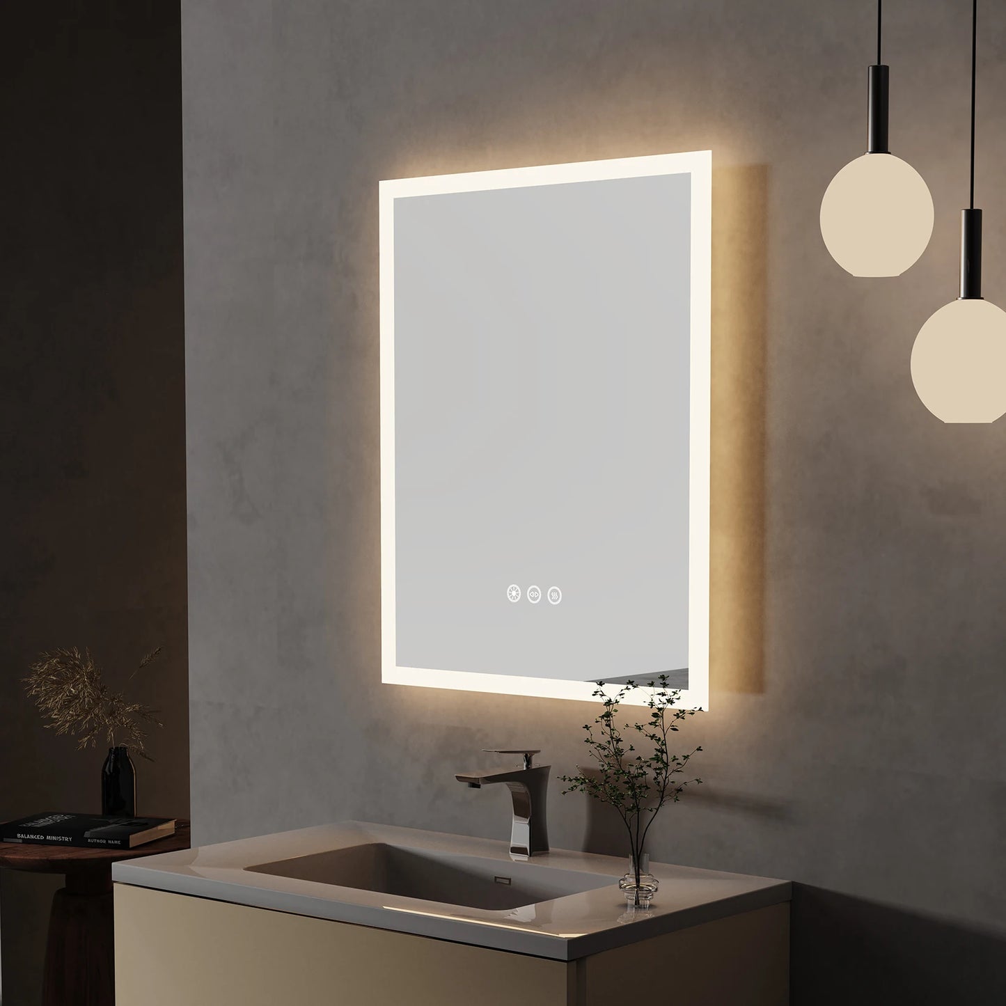 LED Vanity Mirror Illuminated Anti Fog Bathroom Wall Mount