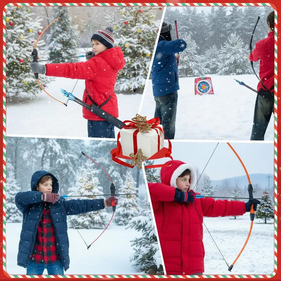 Youth Bow and Arrow Set for Kids Ambidextrous Recurve Archery