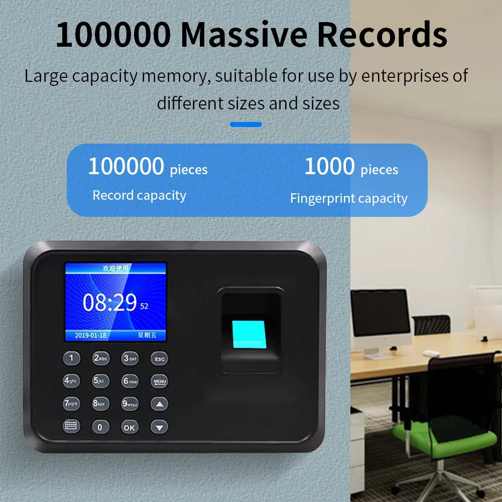 Asia-Teco Biometric Fingerprint Time Attendance Machine For Employee Recognition