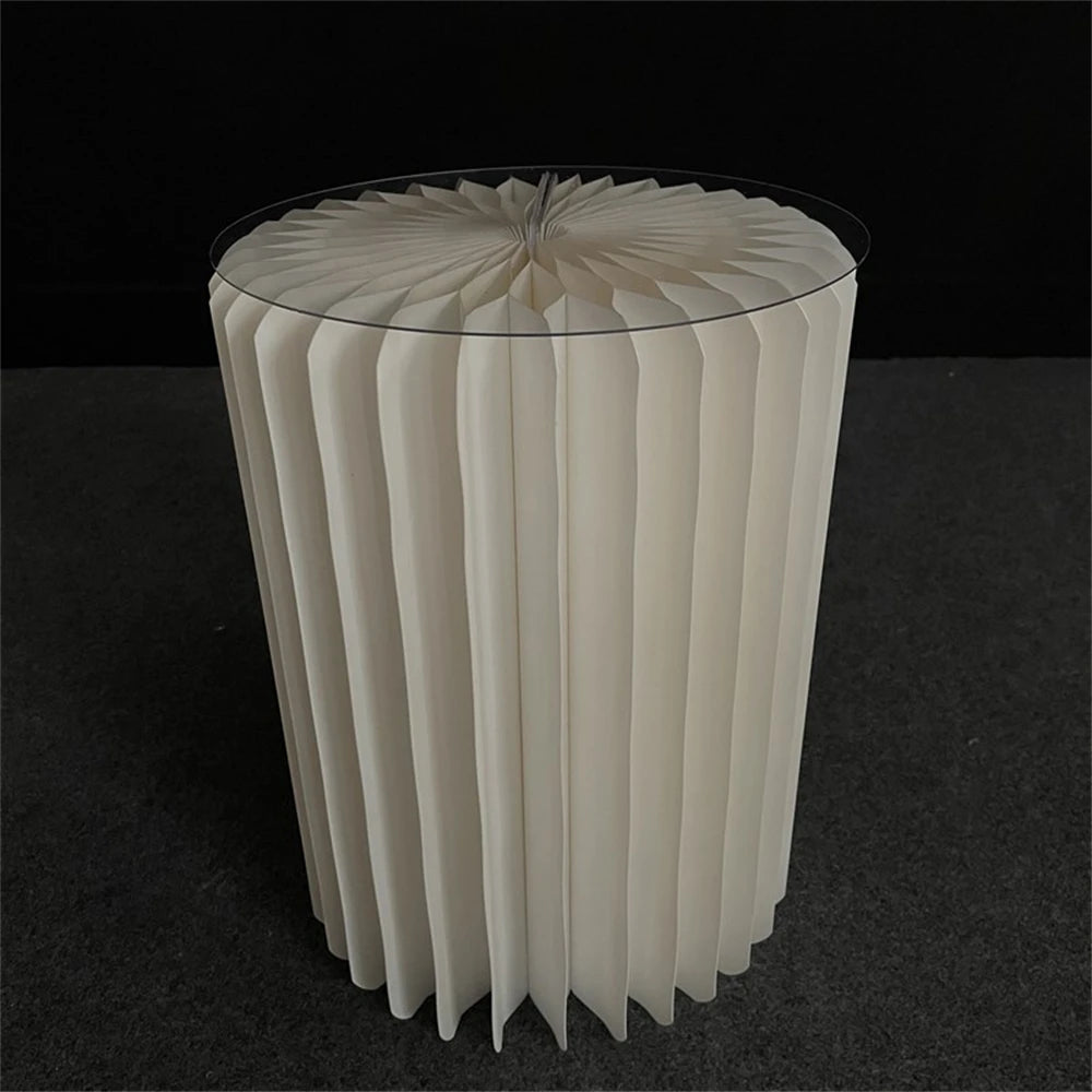 Cylindrical Paper Folding Wedding Flower Ornament Origami Decor For Shop Window