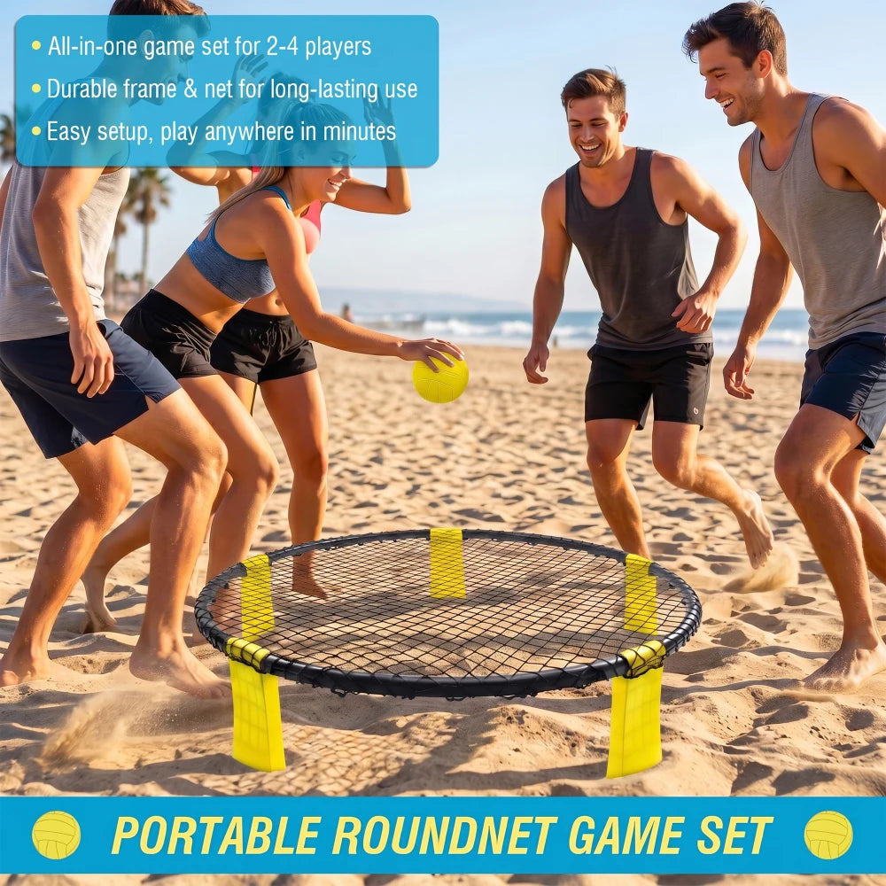 Outdoor Roundnet Game Set With Net And Portable Carry Bag