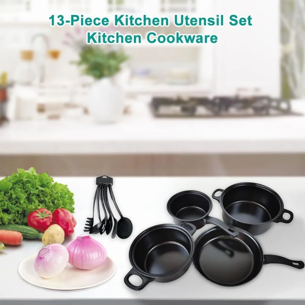 COBASPORT 13 Piece Nonstick Pots And Pans Set Induction Cookware