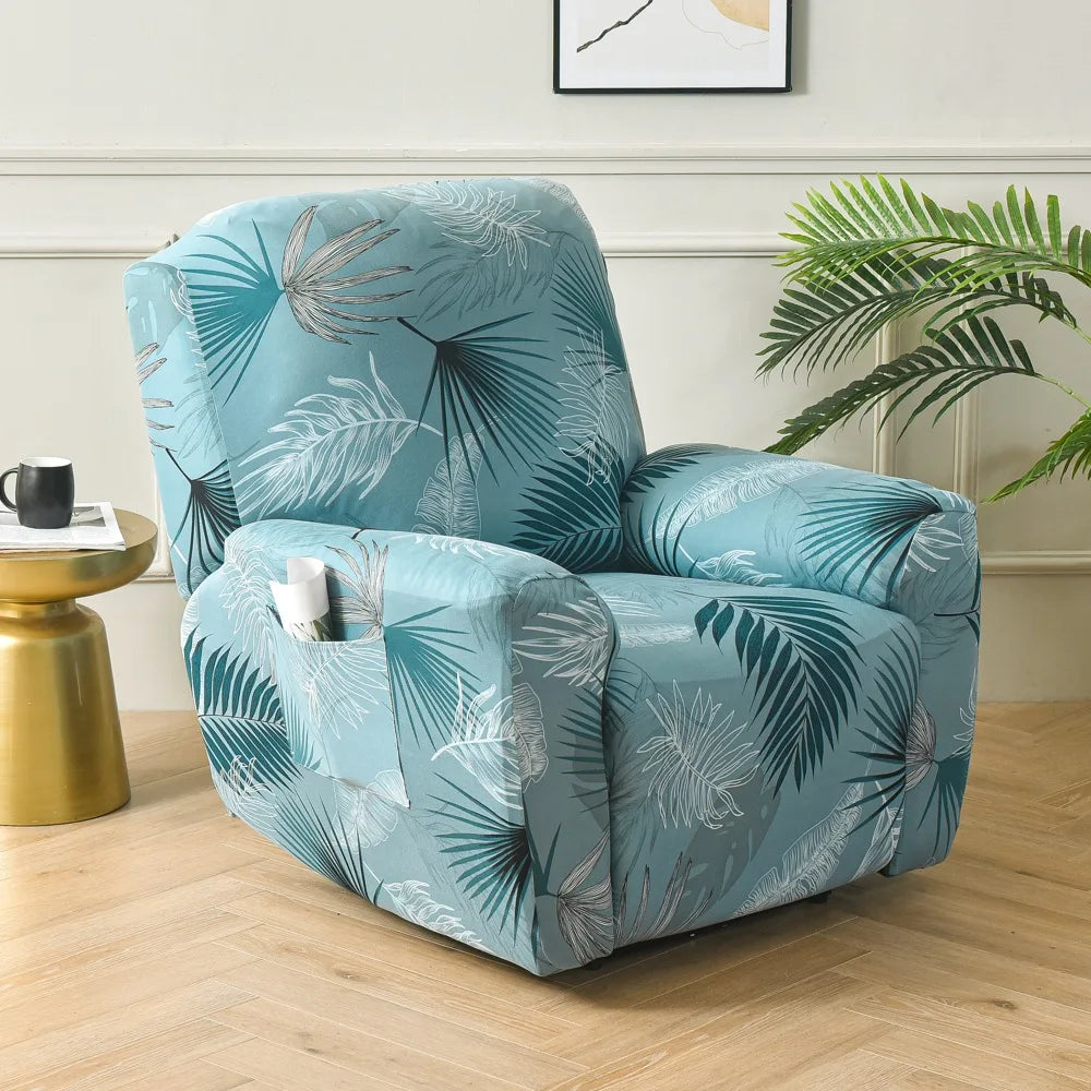 All-Inclusive Recliner Slipcover With Pockets 4-Piece