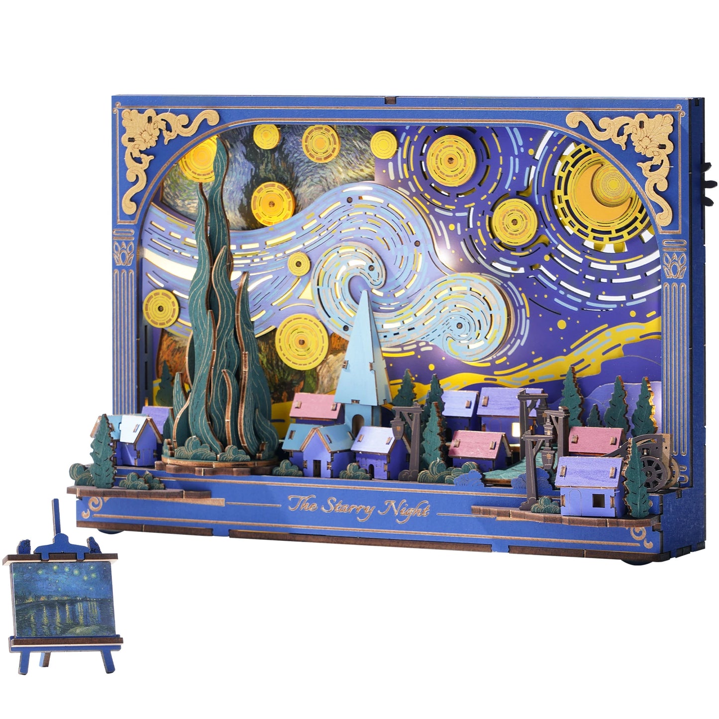 ROKR Starry Night 3D Puzzle Kit Vincent Van Gogh Artwork