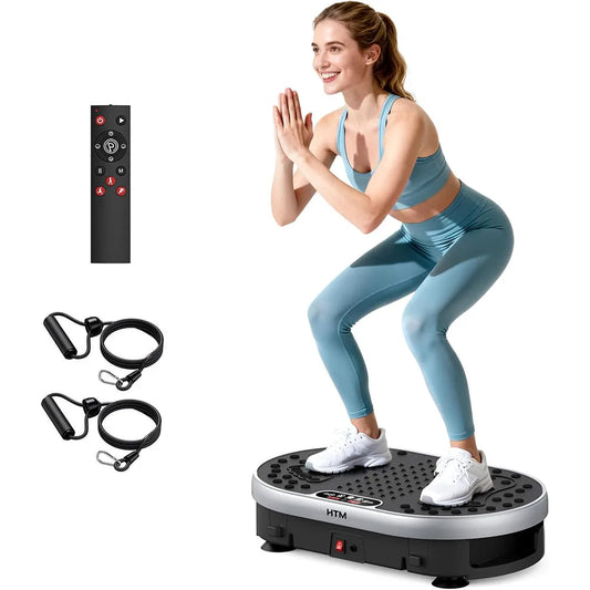 HTMM Vibration Plate Exercise Machine 120 Speed Levels 9 Programs
