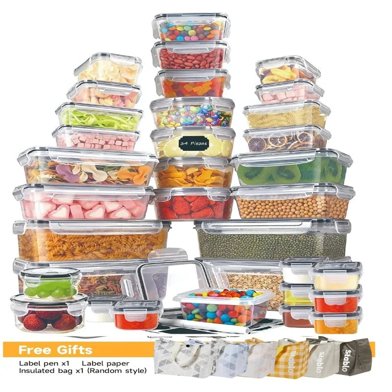 BPA-Free Food Storage Set With 24 Airtight Containers And Lids