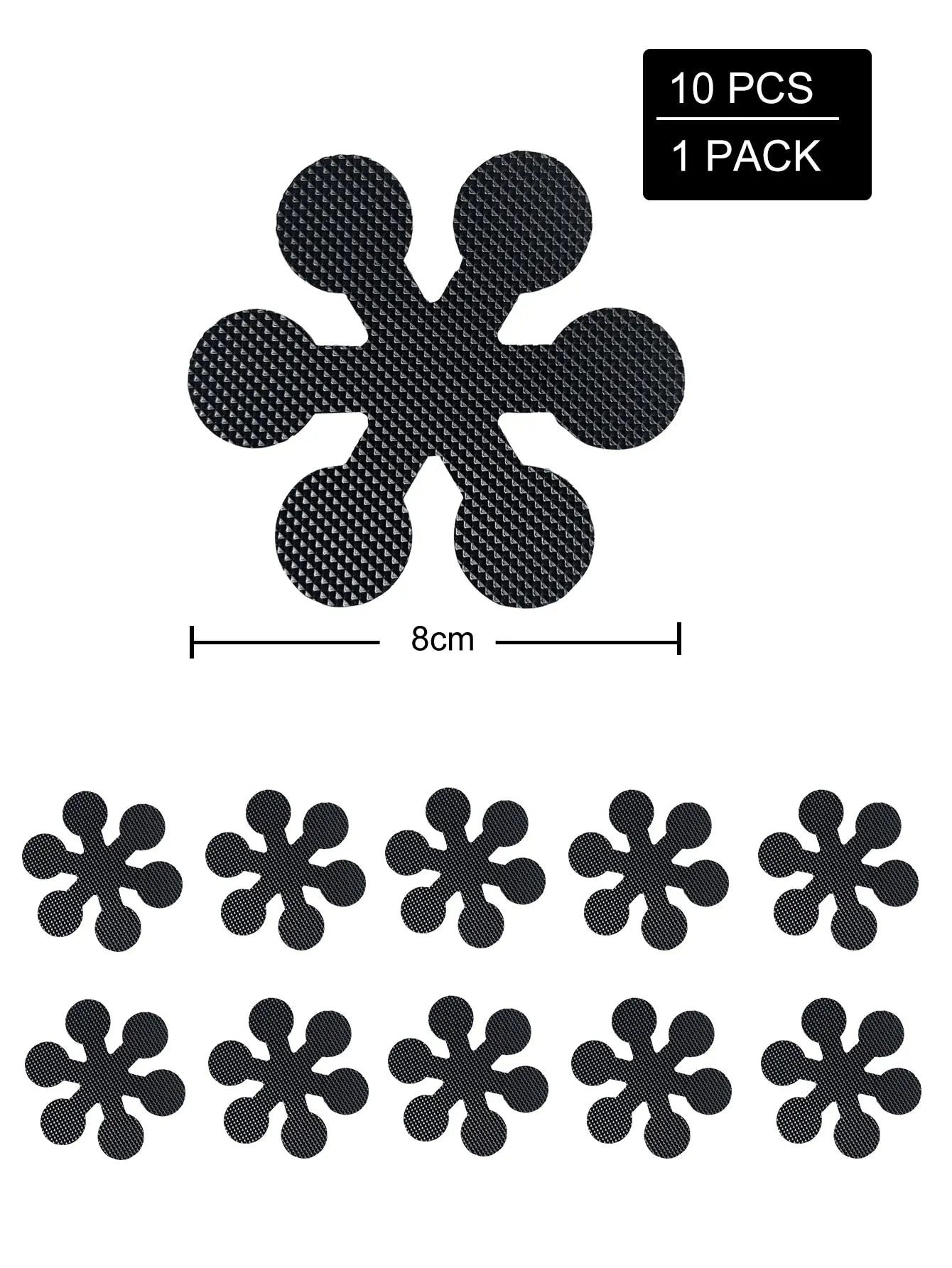 10 PCS Anti Slip Shower Tread Sticker Safety Bathtub Strips Premium Adhesive Star Snowflak Decals for Bath Tub Shower Stairs