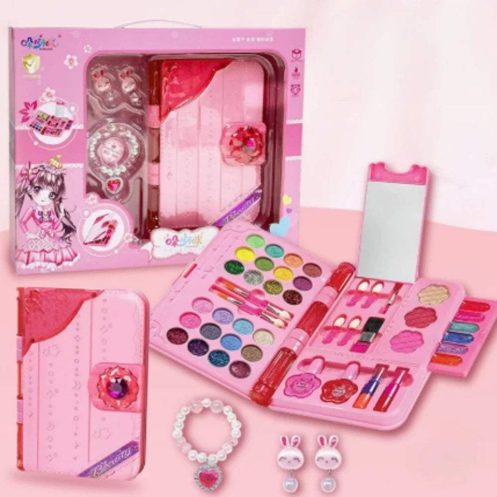 Kids Makeup-Themed Kit With Mirror and Storage Case