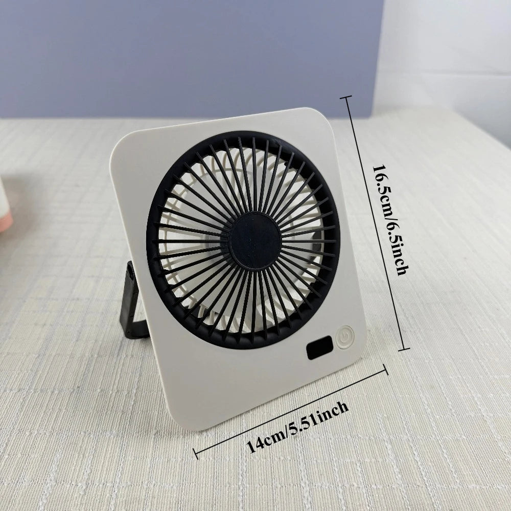 Rechargeable USB Mini Desktop Fan With Foldable Handle And 5 Speed Ultra Quiet