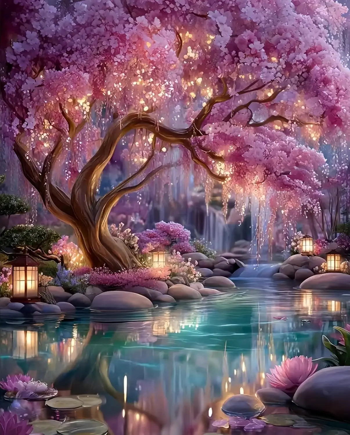 Glowing Forest Diamond Painting Kit for Adults 5D Round Drills